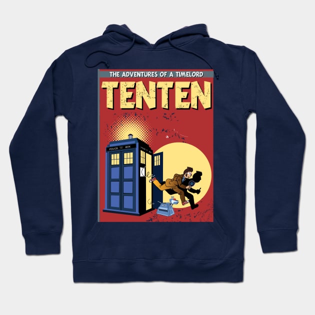 TENTEN THE ADVENTURES OF A TIMELORD VINTAGE COMIC COVER Hoodie by KARMADESIGNER T-SHIRT SHOP